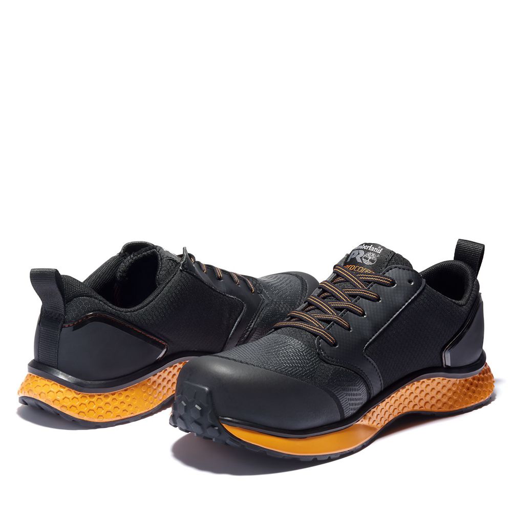 Zapatos De Seguridad Timberland Mujer Pro® Reaxion Comp Toe Negras/Naranjas - Chile OND-862574